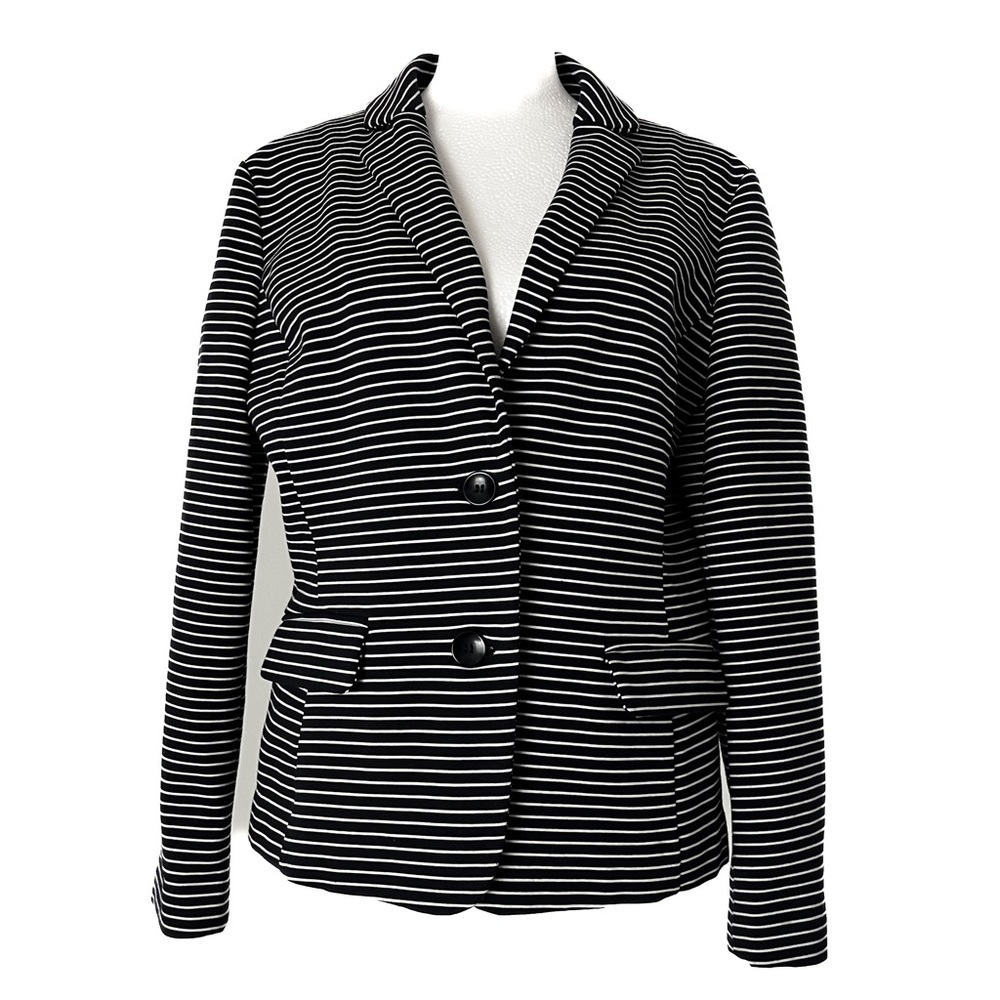Liz Claiborne Black & White Cropped Blazer